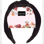 Glamour Style μαύρη βελούδινη στέκα μαλλιών