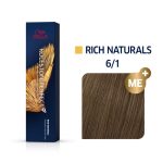 Wella Koleston Perfect Me+ Rich Naturals Βαφή Μαλλιών 6/1 Ξανθό Σκούρο Σαντρέ 60ml