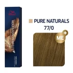 Wella Koleston Perfect Me+ Pure Naturals Βαφή Μαλλιών 77/0 Έντονο Ξανθό 60ml
