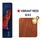 Wella Koleston Perfect Me+ Vibrant Reds 8/43 Ξανθό Ανοιχτό Κόκκινο Χρυσό Μόνιμη Βαφή Μαλλιών 60ml